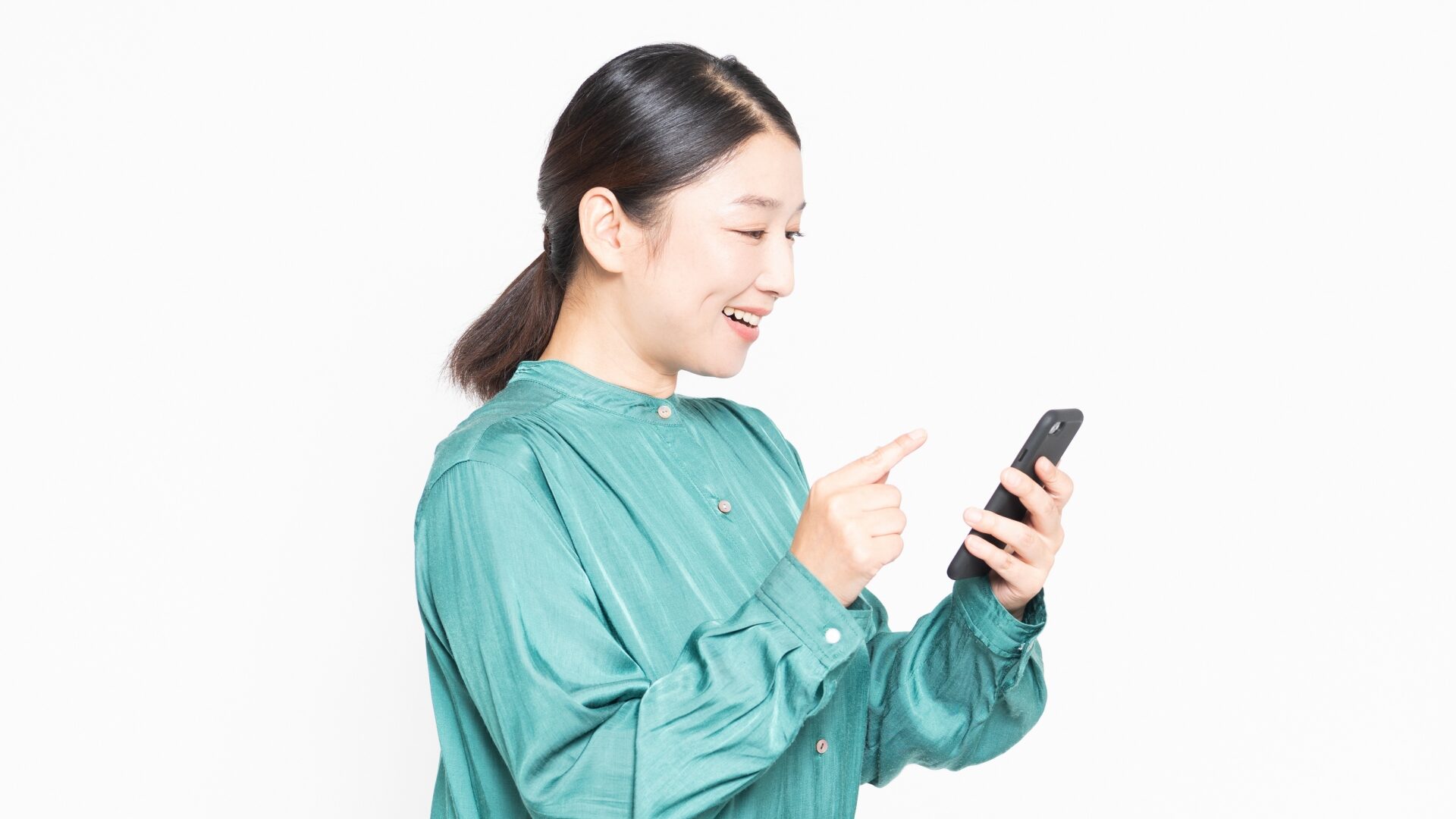 喜んでいる女性